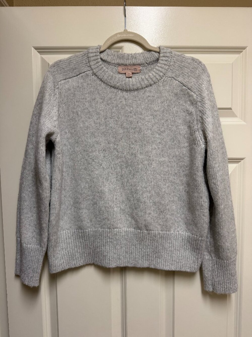 Philosophy Republic Clothing Gray Crewneck Knit Sweater Size M